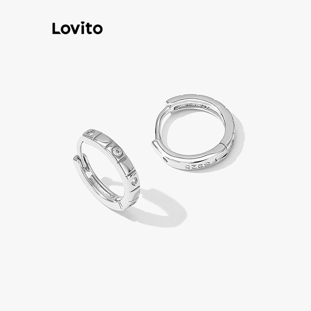 Lovito Colar com Pingente Mobius Strip Básico Elegante de Prata Esterlina S925 com Bolsa de Veludo para Presente para Mulheres L69AD015 (Prateado)