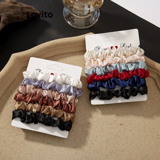Lovito Casual Laços de Cabelo em Seda com Cores de Conjuntos para Mulheres LFA04298 ()
