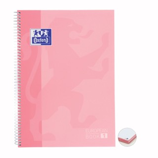 Caderno capa dura universitário 1x1 80 folhas 90g Rosa Pastel Oxford