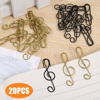 [Destaque] 20 Pcs Porta-Livros Criativos/Simples Clip De Papel Para Notas Musicais Metálicas/Grampos Fotos/Papelaria Estudantes/Material De Escritório Escolar em Oferta na Shopee