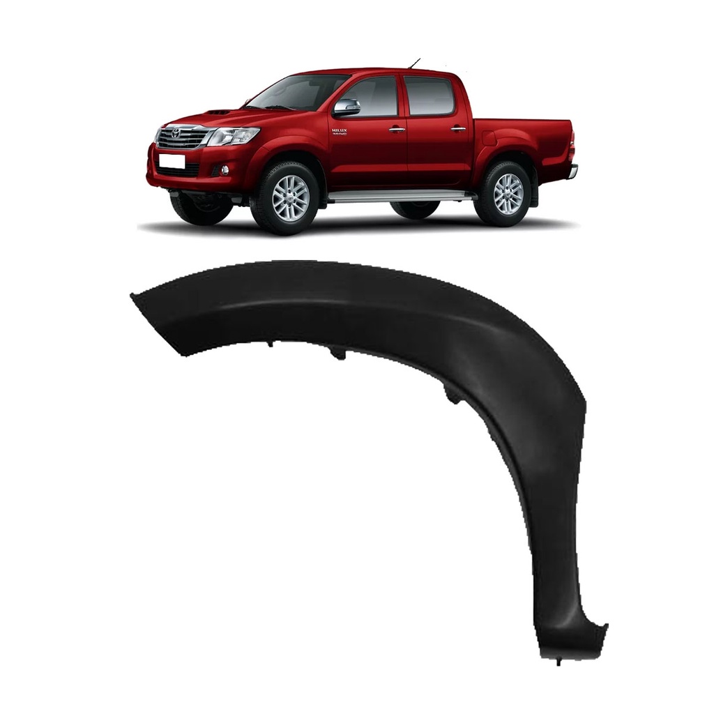 Acabamento Paralama Dianteiro Hilux 2005 2006 2007 2008 2009 2010 2011 Preto Liso