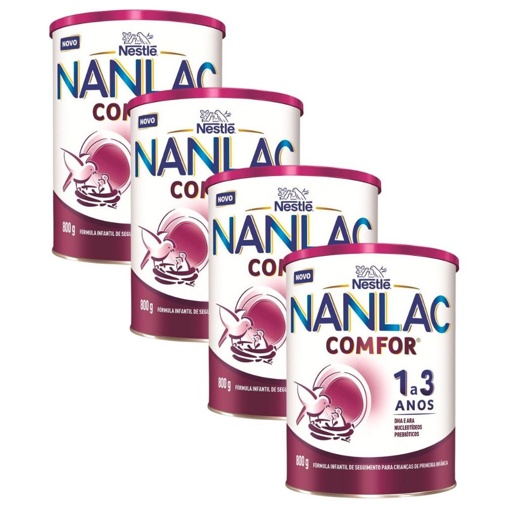 Kit 4 Fórmula Infantil NANLAC Comfor 800g - Mom & Baby
