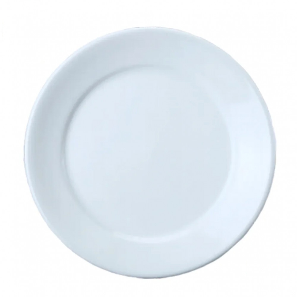Jogo de 10 Pratos Rasos Jantar Porcelana 24,5 cm Bar Hotel Germer
