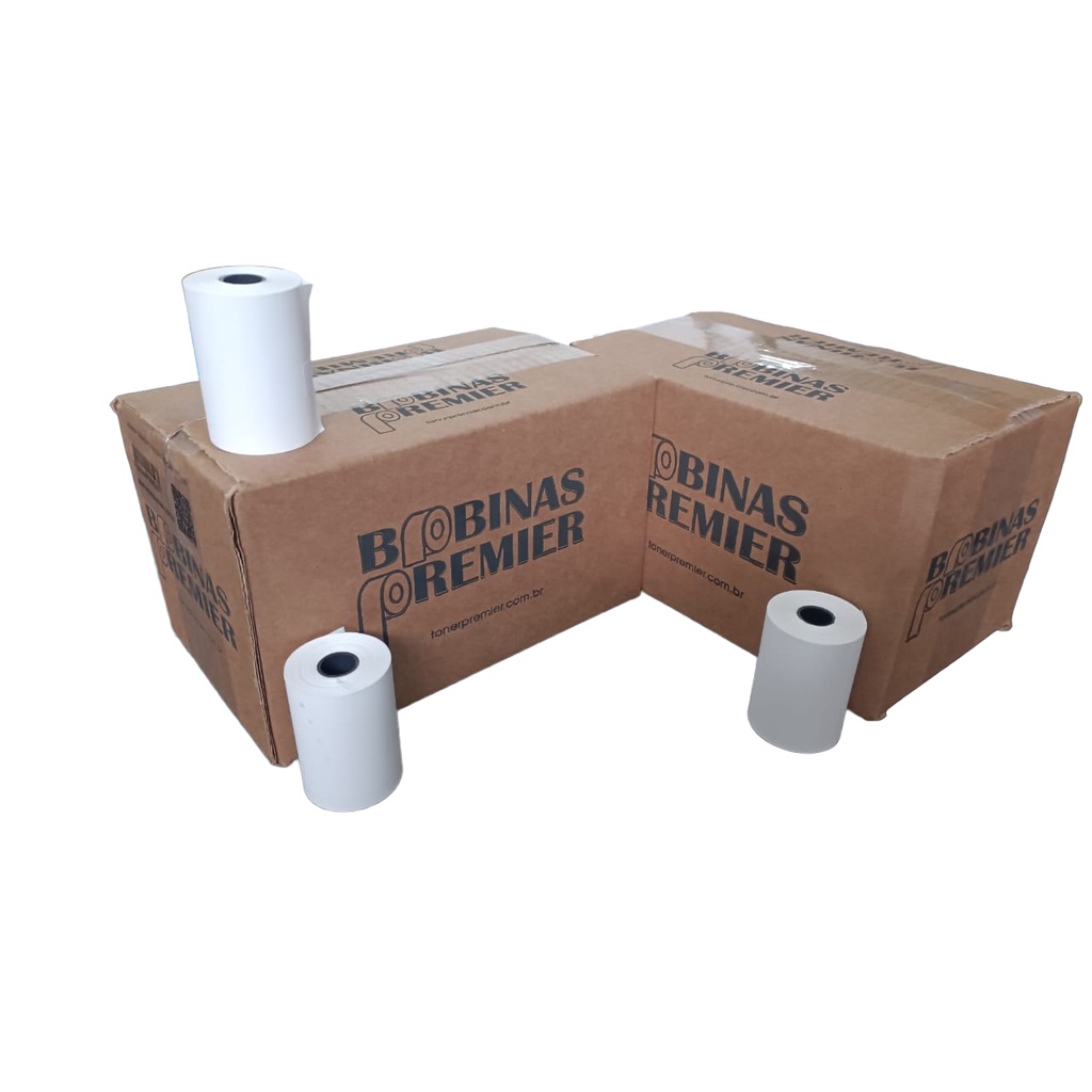 60 Un Bobina Térmica 57x22 Branca | Bematech, Sweda, Epson, Elgin, Daruma