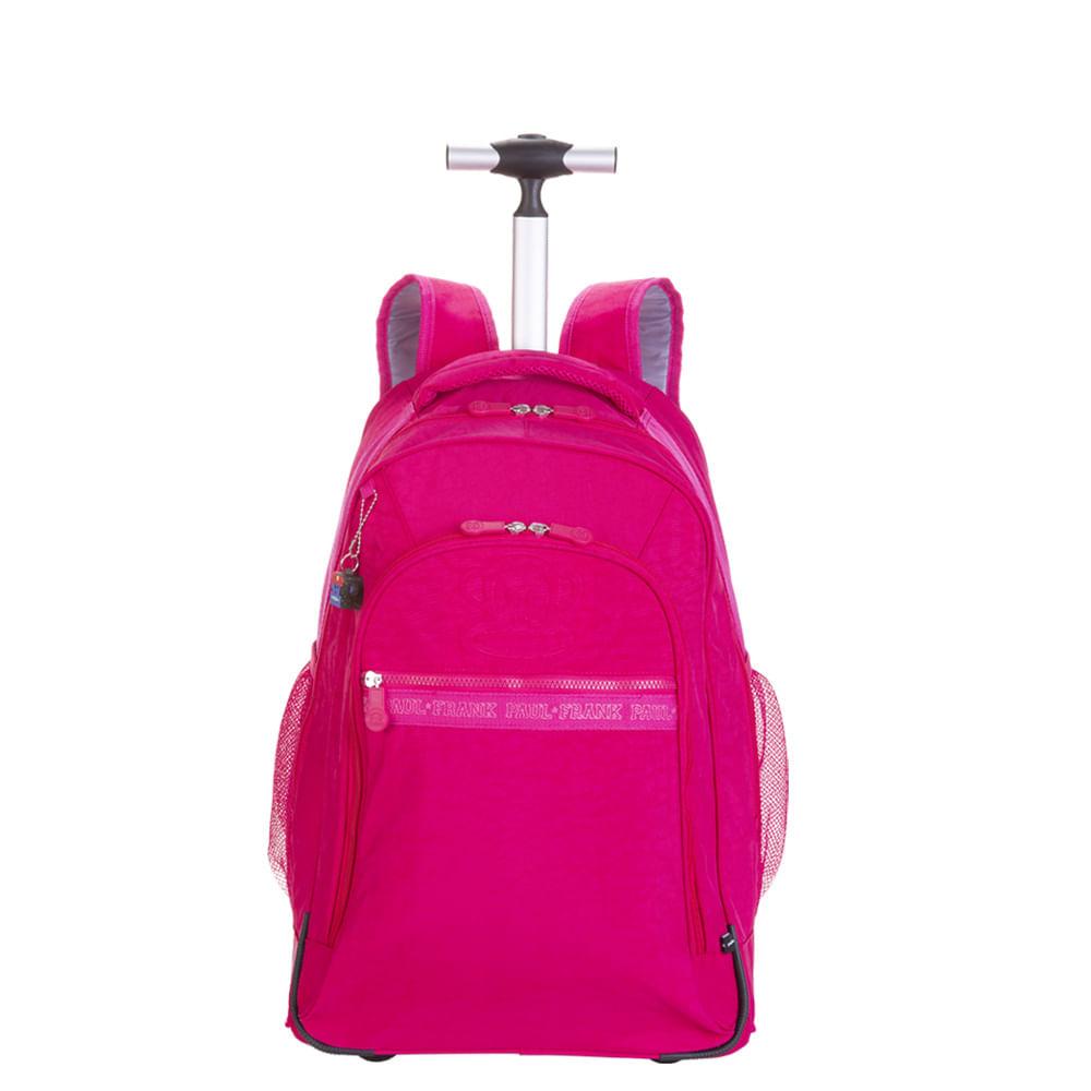 Mochila Carrinho Grande Paul Frank T03 - Dark Pink em Oferta na Shopee