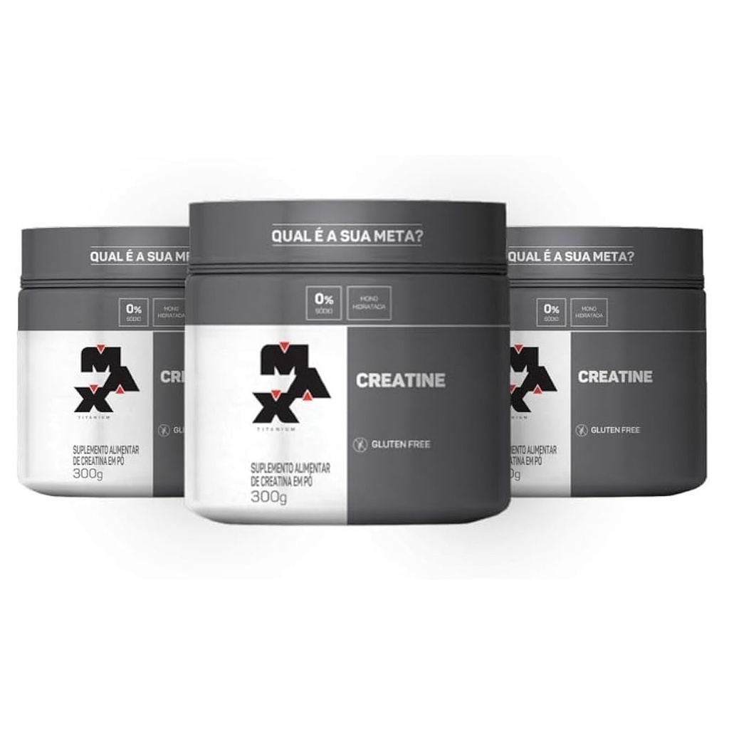 KIT 3X CREATINA TITANIUM (300G) MAX TITANIUM (3 POTES)