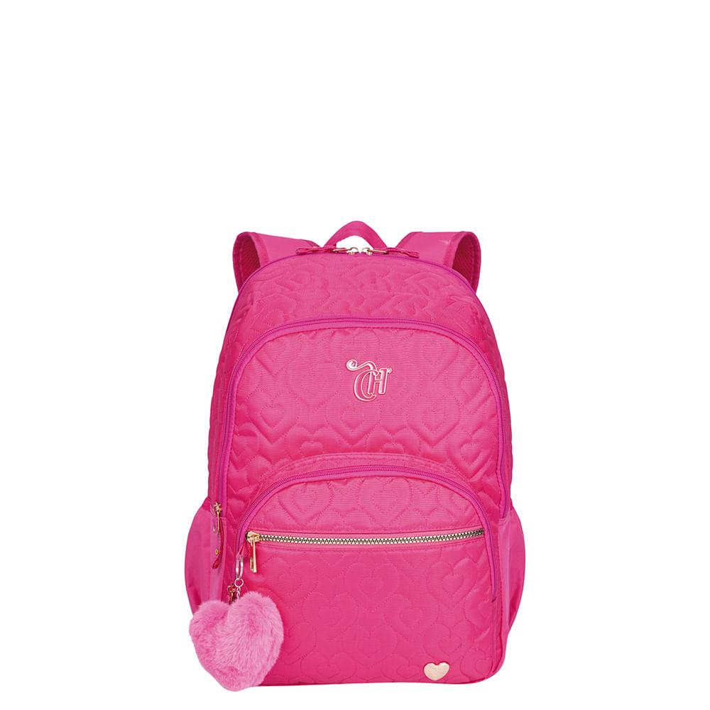 Mochila Grande 2 Compartimentos Capricho Crush Rosa em Oferta na Shopee