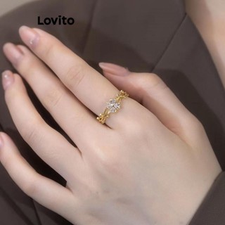 Lovito Anéis Casuais De Flores Florais Para Mulheres LFA12078
