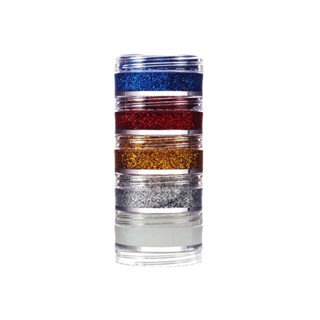 Tinta Facial Glitter Cremoso Color Make Kit Com 5 Cores