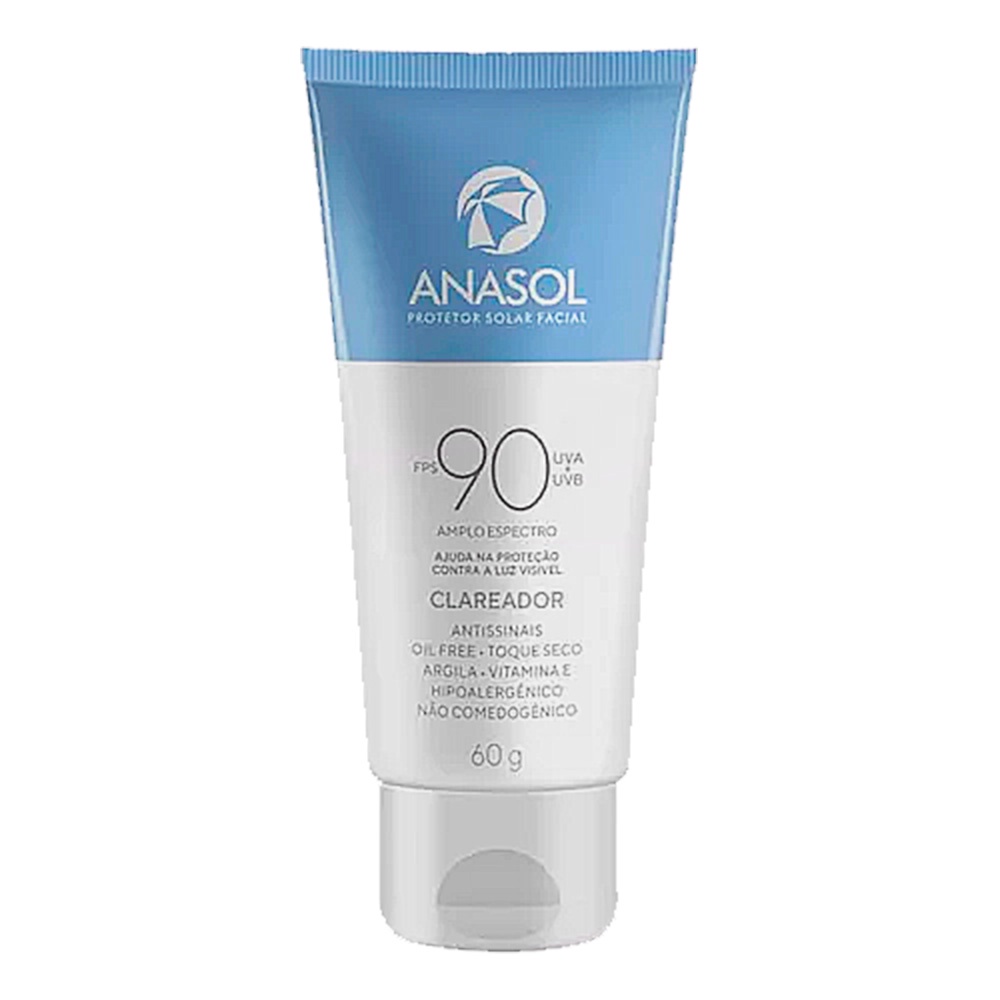 Protetor Solar 60g Facial Clareador FPS 90 - Anasol em Oferta na Shopee