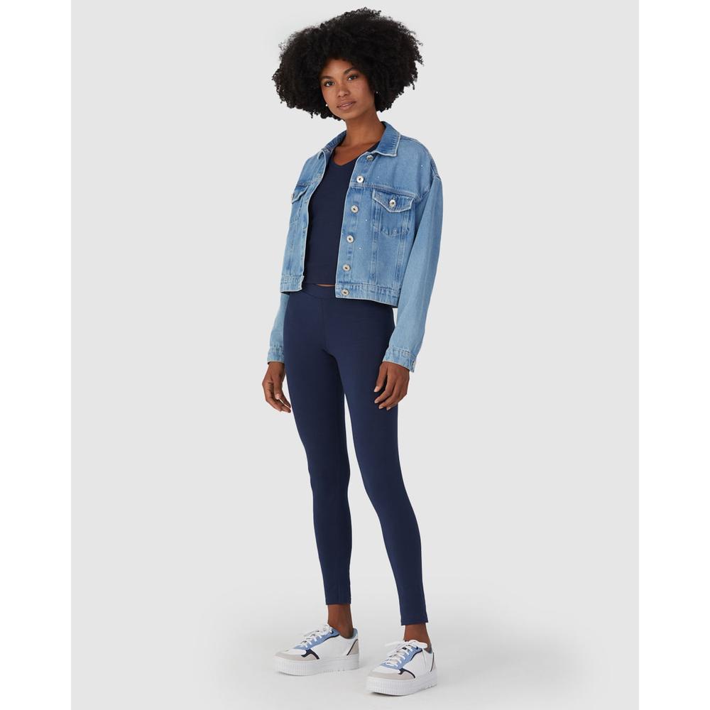 Calça Legging Básica Feminina Em Algodão em Oferta na Shopee