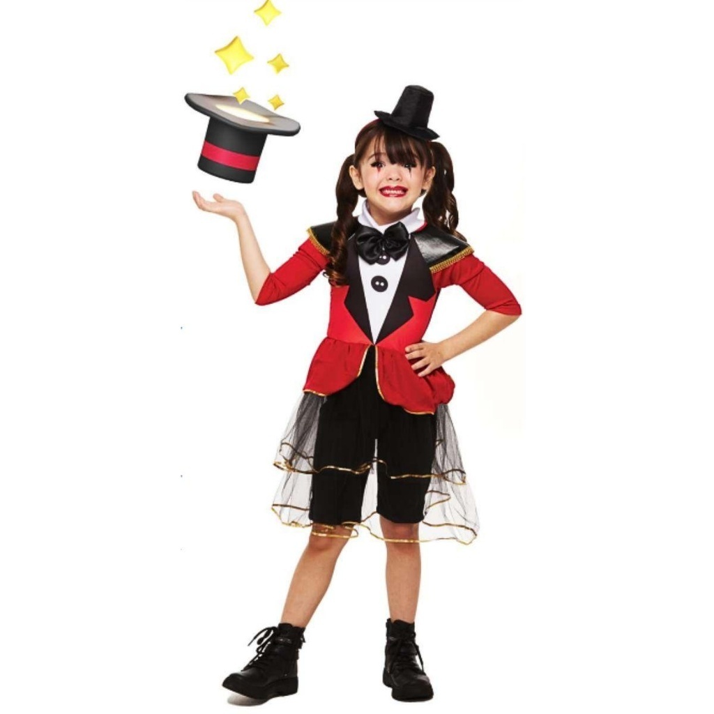 Fantasia de Mágica Infantil Menina Carnaval Completa Com Cartola em Oferta na Shopee