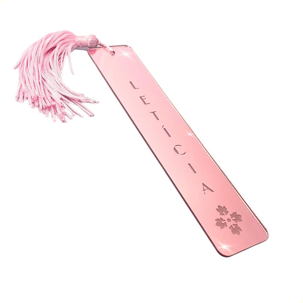 Marca Paginas Livro Presente Personalizado Acrílico Espelho em Oferta na Shopee