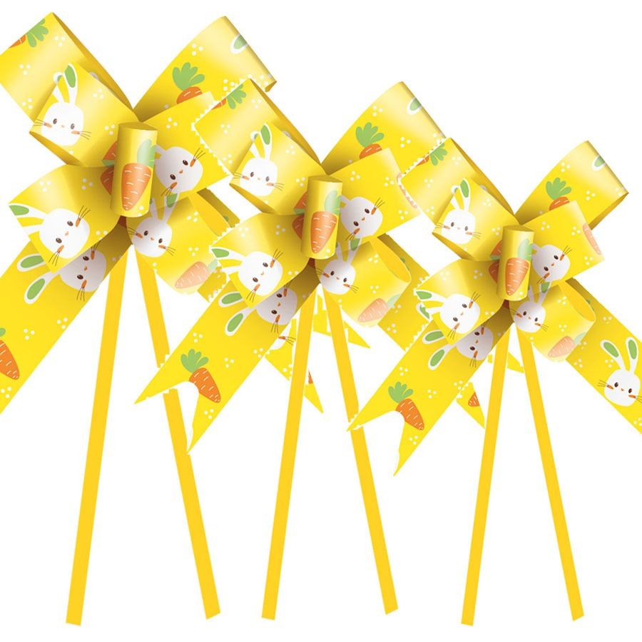 Laço Fácil Vida de Coelho Amarelo - 10 unidades - Cromus Páscoa - Rizzo - Stationery