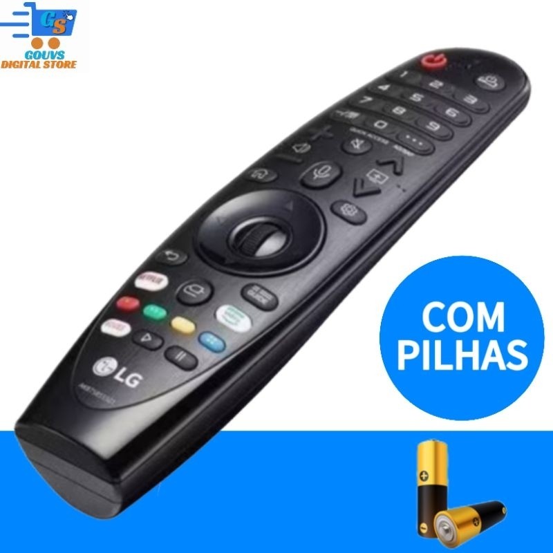Controle Magic Remote LG Mr20ga Para TV 2020 Série Un 2021 Com Pilhas - 9180 (SE