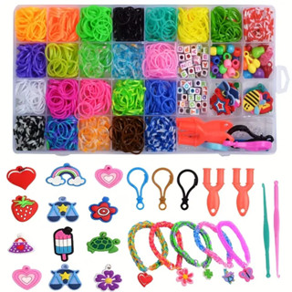 Loom Bands Elásticos Pulseira Caixa Organizadora Miçanga Kit Arte com as Mãos em Oferta na Shopee