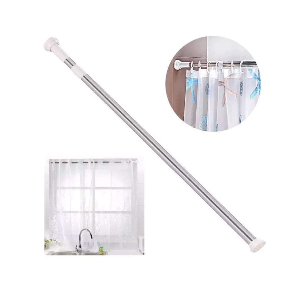 Varao Para Cortina Multiuso Box Varão Bastão Para Banheiro de Extensível Universal Ajustável
