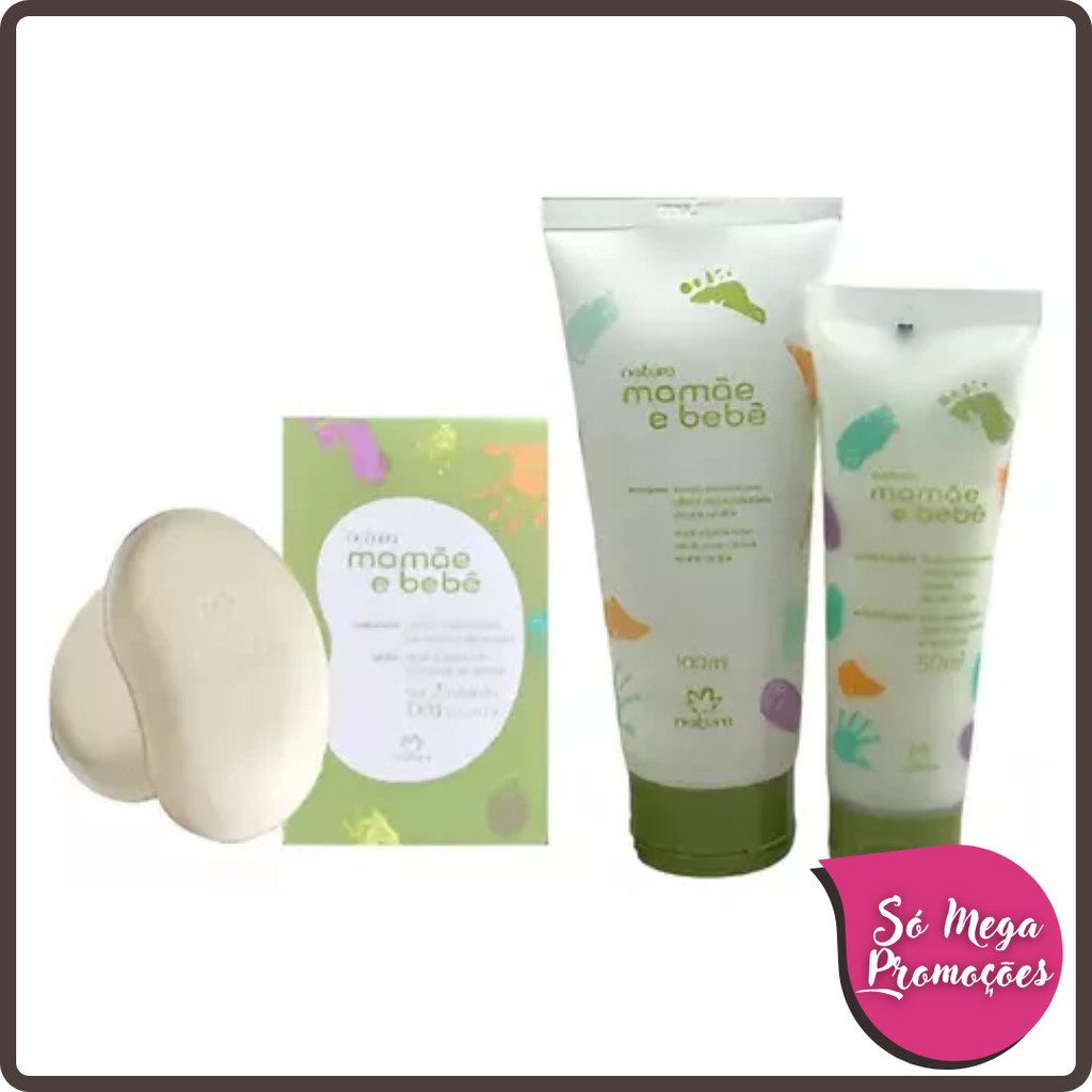 Kit Mamãe Bebe Shampoo e Condicionador + 1 cx de Sabonete com 2 unid