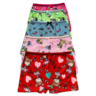 Kit Com 5 Calcinhas Infantil Boxe Shortinho Estampadas com forro de algodão em Oferta na Shopee