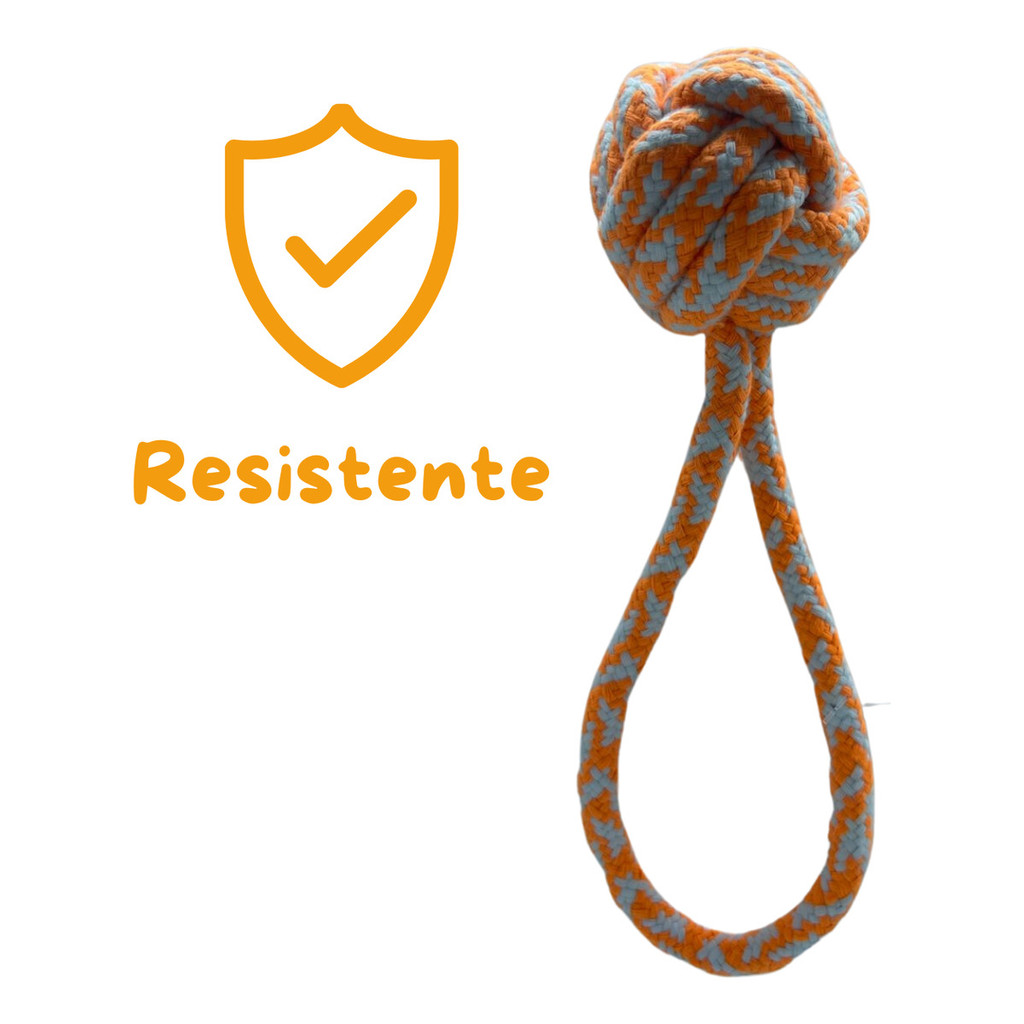 Brinquedo Mordedor Para Cachorro Corda Bola Cabo De Guerra Escolha sua Cor Envio Rápido