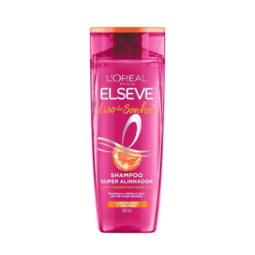 Shampoo Elseve Liso Dos Sonhos AHA + Queratina Vegetal 200ml em Oferta na Shopee