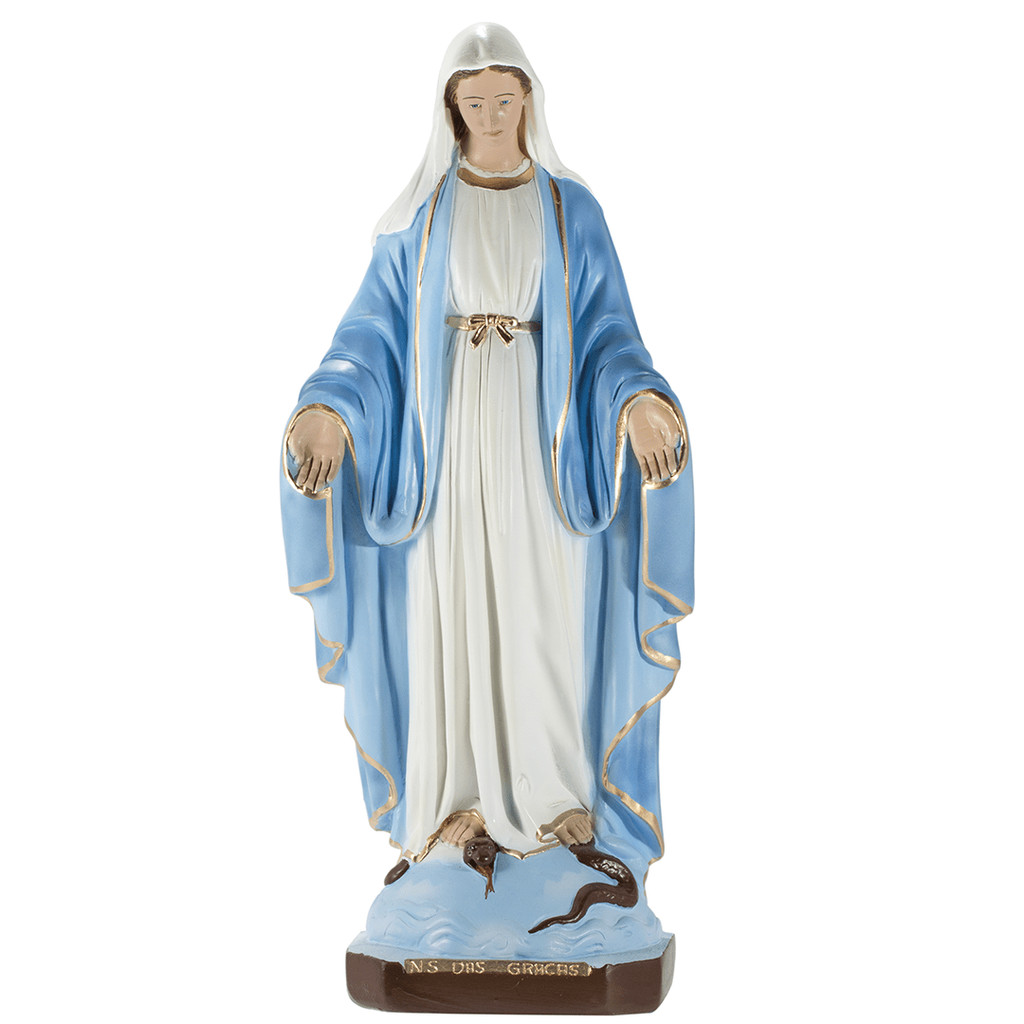 Imagem Nsa Senhora das Graças 20cm Gesso Escultura Católica em Oferta na Shopee