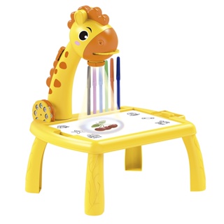 Brinquedo Mesa Lousa Projetora Amarelo de Desenhos Infantil com Som e Acessórios - Castela em Oferta na Shopee