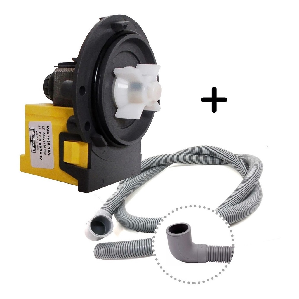 Eletrobomba Lavadora Universal 110v + Mangueira De Saída