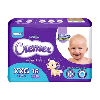 Fralda Cremer Magic Care Tamanho XXG Pacote Prática com 16 Fraldas Descartáveis