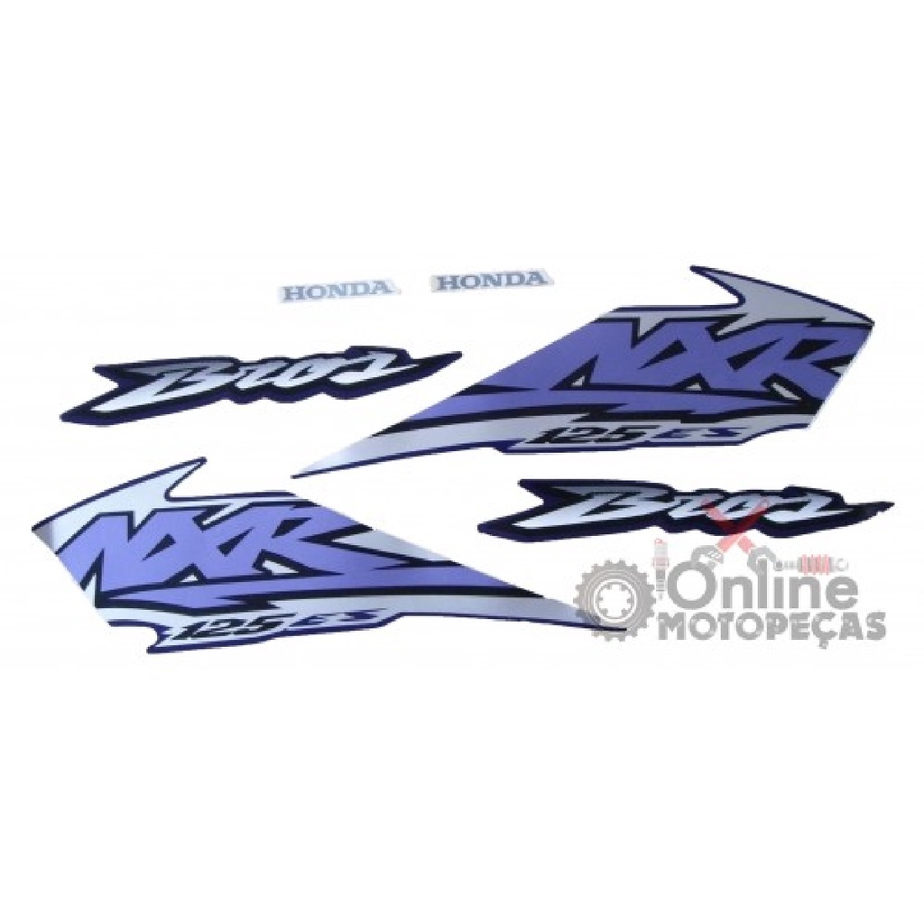 Jogo Adesivos NXR 125 Bros ES 2004 Azul LBM em Oferta na Shopee