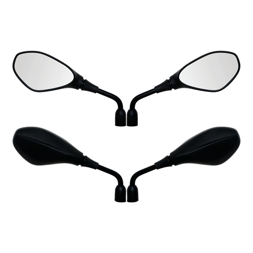 PAR ESPELHO RETROVISOR MODELO MINI BMW F800 / GS 800 HONDA / YAMAHA PRETO