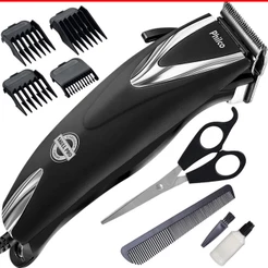 Kit Máquina Cortar Cabelo Barba Philco PCR12CR 4 pentes Skull Pro Chrome 18w Com Tesoura