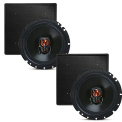 Kit 2 Caixa De Som Jbl Flex3 Arandela Quadrada Preta Embutir