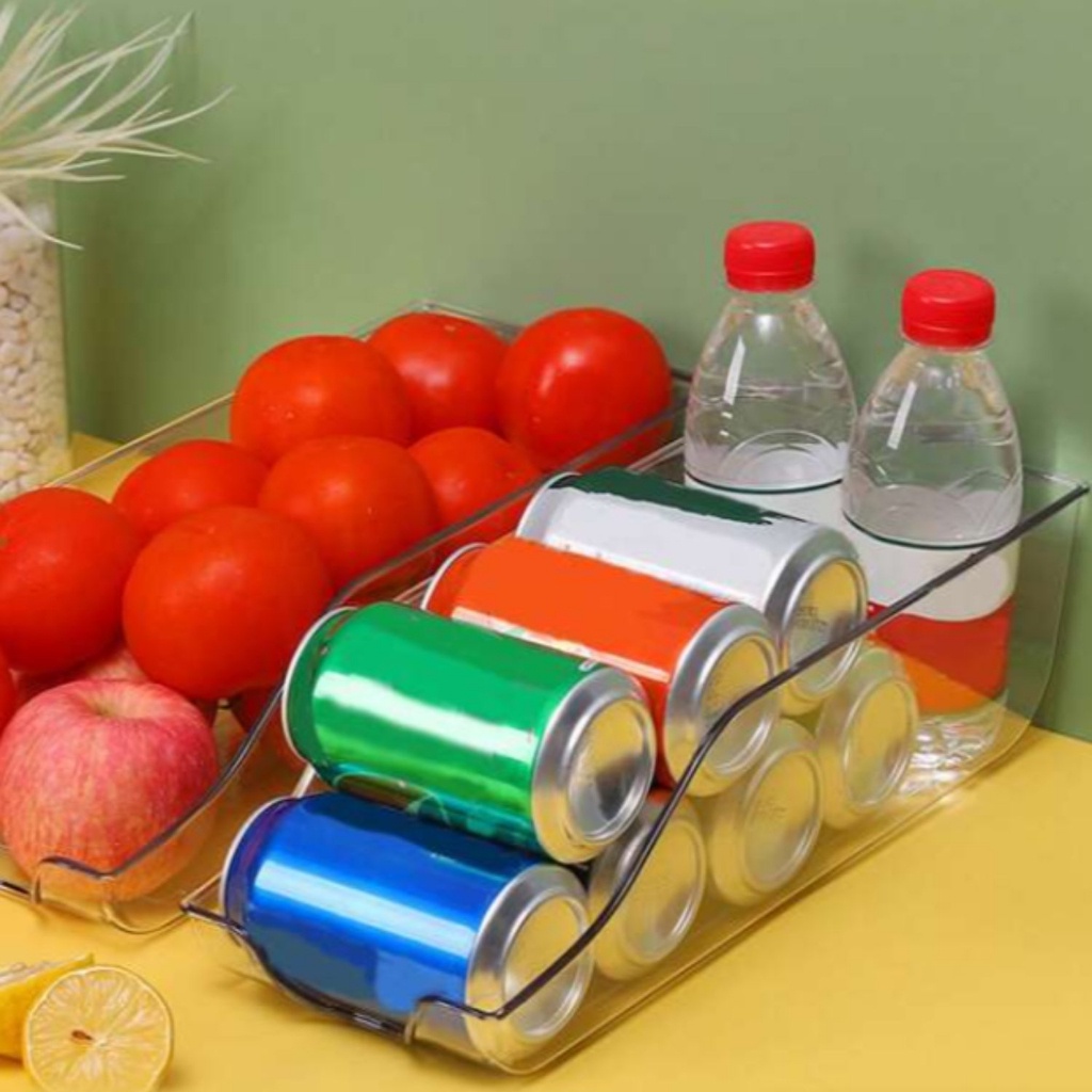 Organizador Multiuso Porta Latas e Alimentos para Geladeira Armário Acrílico