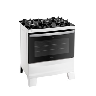 Fogão 5 Bocas Branco com Mesa de Vidro Atlas Agile Up Bivolt em Oferta na Shopee