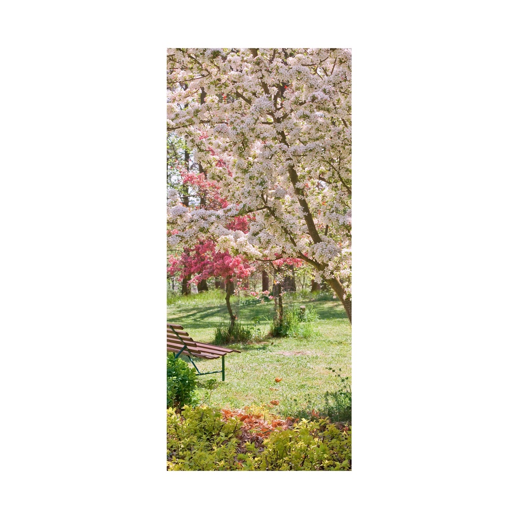 Adesivo Decorativo Porta Árvore Cerejeira Flor Sakura