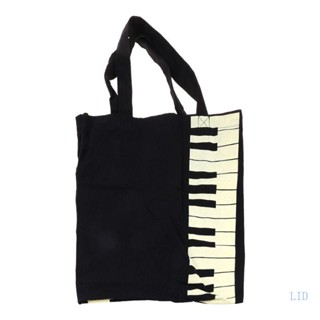 LIDU1 Hot Fashion Black Piano Keys Música De Mão Bolsa Para Compras