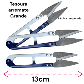 Tesoura De Arremate Profissional Grande 13cm Lâmina Temperada pachwork br em Oferta na Shopee