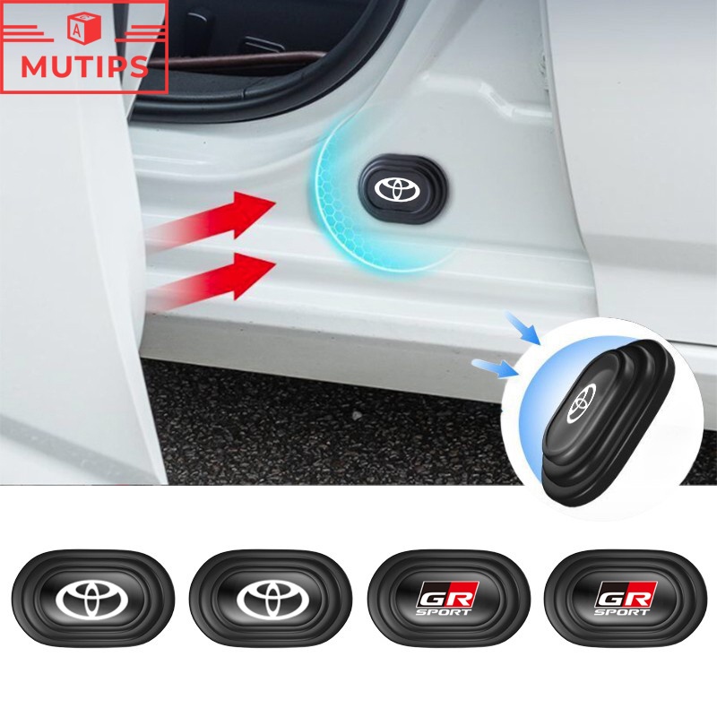Toyota GR 12Pcs Novo Adesivo De Silicone Anti-Colisão Para Portas De Automóveis Reduzir O Ruído Almofada Corolla Etios RAV4 Bandeirante Cross Hilux Yaris