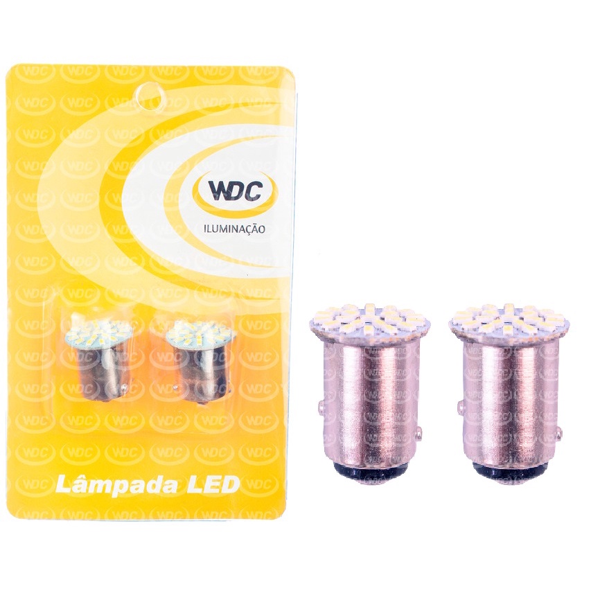 PAR LÂMPADA LED 2 POLOS 1157 (22 LEDS 3014 RETA) em Oferta na Shopee