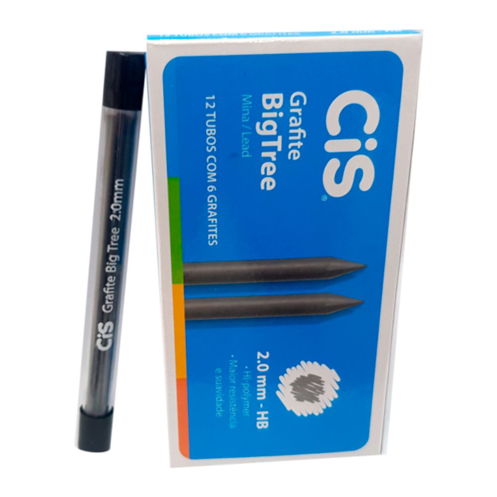 Grafite Escolar Cis BigTree HB 2.0mm Caixa com 12 Tubos