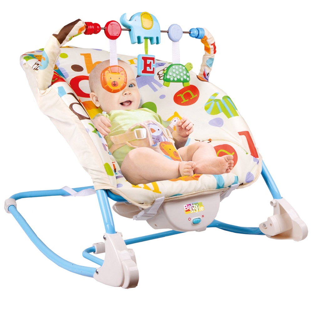 Cadeira de Descanso Bebê Infantil Função Balanço Vibração Musical 0-18Kg - Baby Style