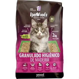 Granulado Ipet Woods de Madeira para Gatos 2kg