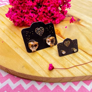 50 Tag/Cartela Preta para 1 par de Brincos Mini/Pequeno em Oferta na Shopee