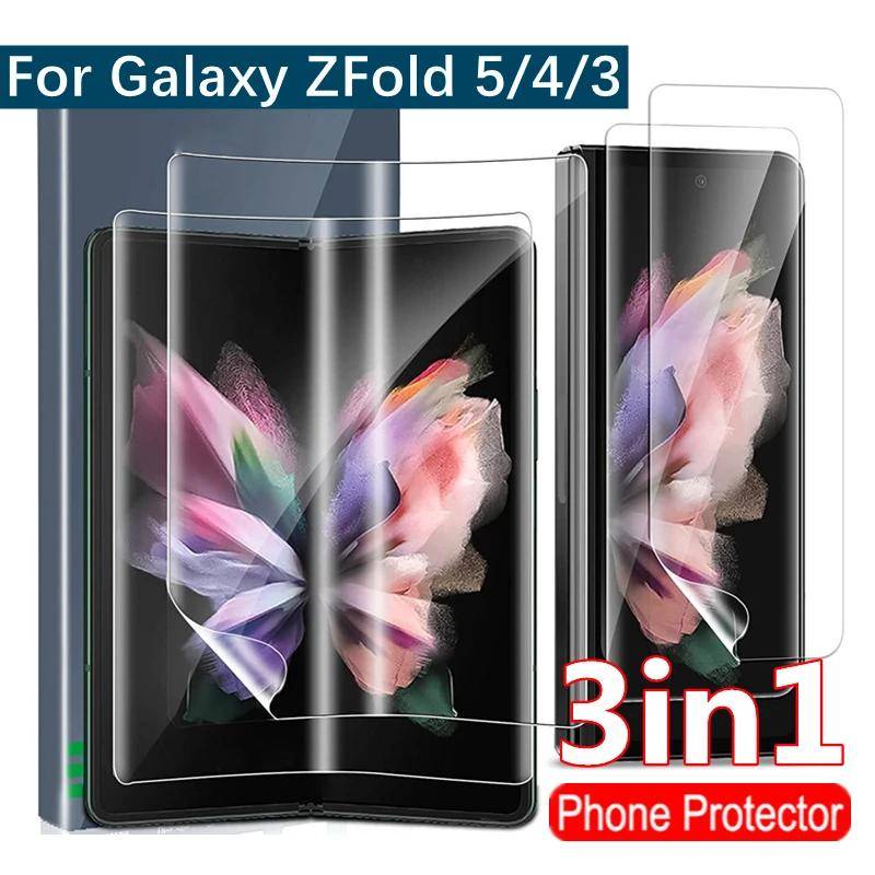 Para Samsung Galaxy Z Fold3 Fold2 5G Fold5 Fold4 W24 W23 W22 W21 9D HD Transparente Filme Hidrogel Protetor De Tela Telefônica Não Vidro