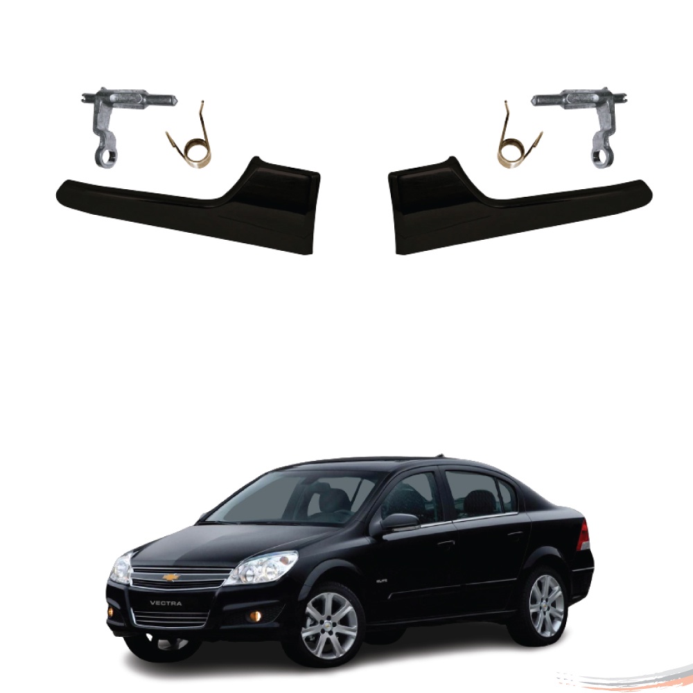 Par Maçaneta Interna Gatilho Preto Portas Dianteira  eiras Vectra 05 a 11 - Spare Parts and Accessories for Vehicles
