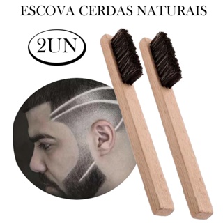 Escova para Barba Barbearia Cabelo kit 2 unidades em Oferta na Shopee