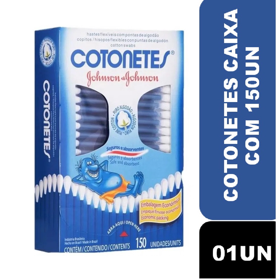 Hastes Flexíveis Johnson & Johnson Cotonetes 150 Unidades