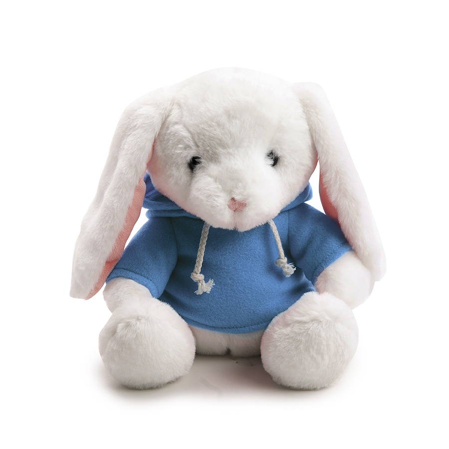 Coelho Pelúcia com Blusa Moletom Capuz - Azul - 20cm - 01 unidade - Cromus Páscoa - Rizzo em Oferta na Shopee