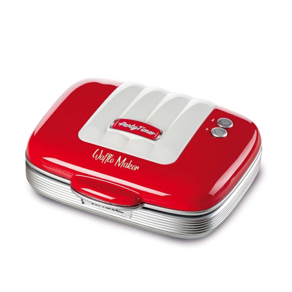 Máquina para Waffle Retrô Party Time 127V Ariete Vermelha - Home Appliances